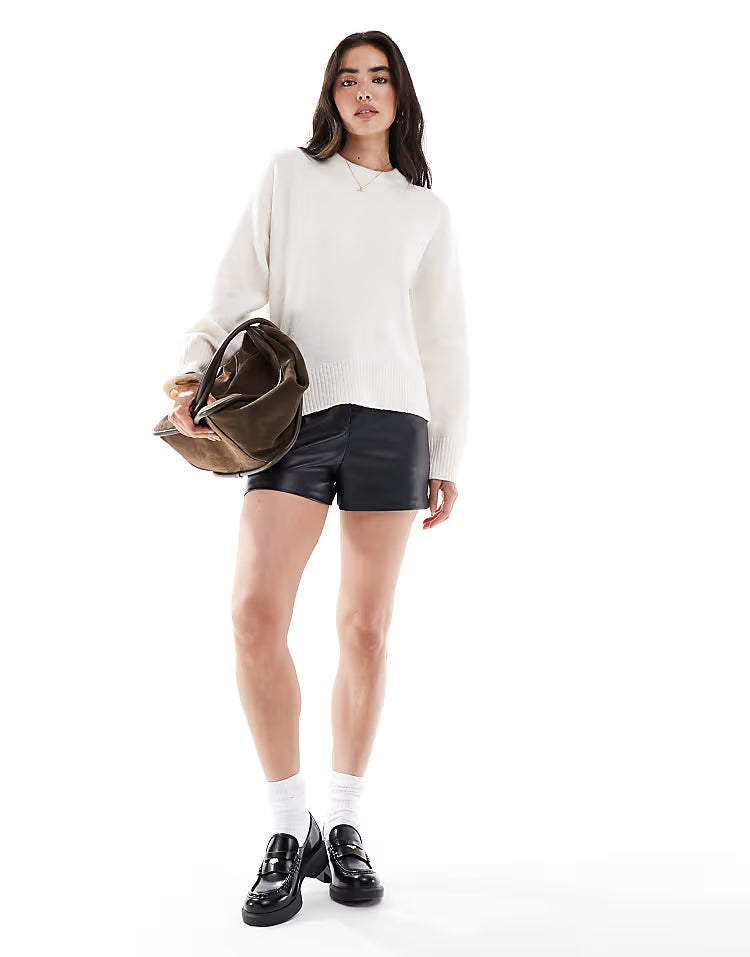 New Look crew neck jumper in cream